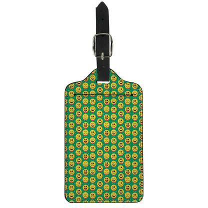 Cute Christmas Emoji Pattern Print Luggage Tag