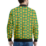 Cute Christmas Emoji Pattern Print Men's Bomber Jacket