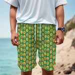 Cute Christmas Emoji Pattern Print Men's Cargo Shorts