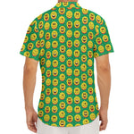 Cute Christmas Emoji Pattern Print Men's Deep V-Neck Shirt