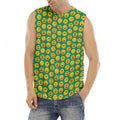Cute Christmas Emoji Pattern Print Men's Fitness Tank Top
