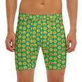 Cute Christmas Emoji Pattern Print Men's Long Boxer Briefs