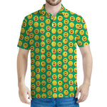 Cute Christmas Emoji Pattern Print Men's Polo Shirt