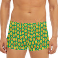 Cute Christmas Emoji Pattern Print Men's Short Boxer Briefs