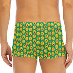 Cute Christmas Emoji Pattern Print Men's Short Boxer Briefs