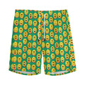 Cute Christmas Emoji Pattern Print Men's Athletic Shorts