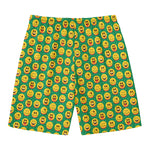 Cute Christmas Emoji Pattern Print Men's Swim Trunks