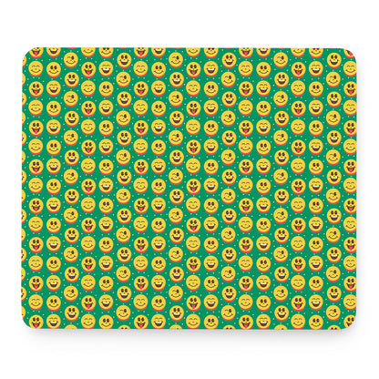 Cute Christmas Emoji Pattern Print Mouse Pad