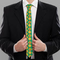 Cute Christmas Emoji Pattern Print Necktie