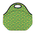 Cute Christmas Emoji Pattern Print Neoprene Lunch Bag