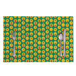 Cute Christmas Emoji Pattern Print Placemat