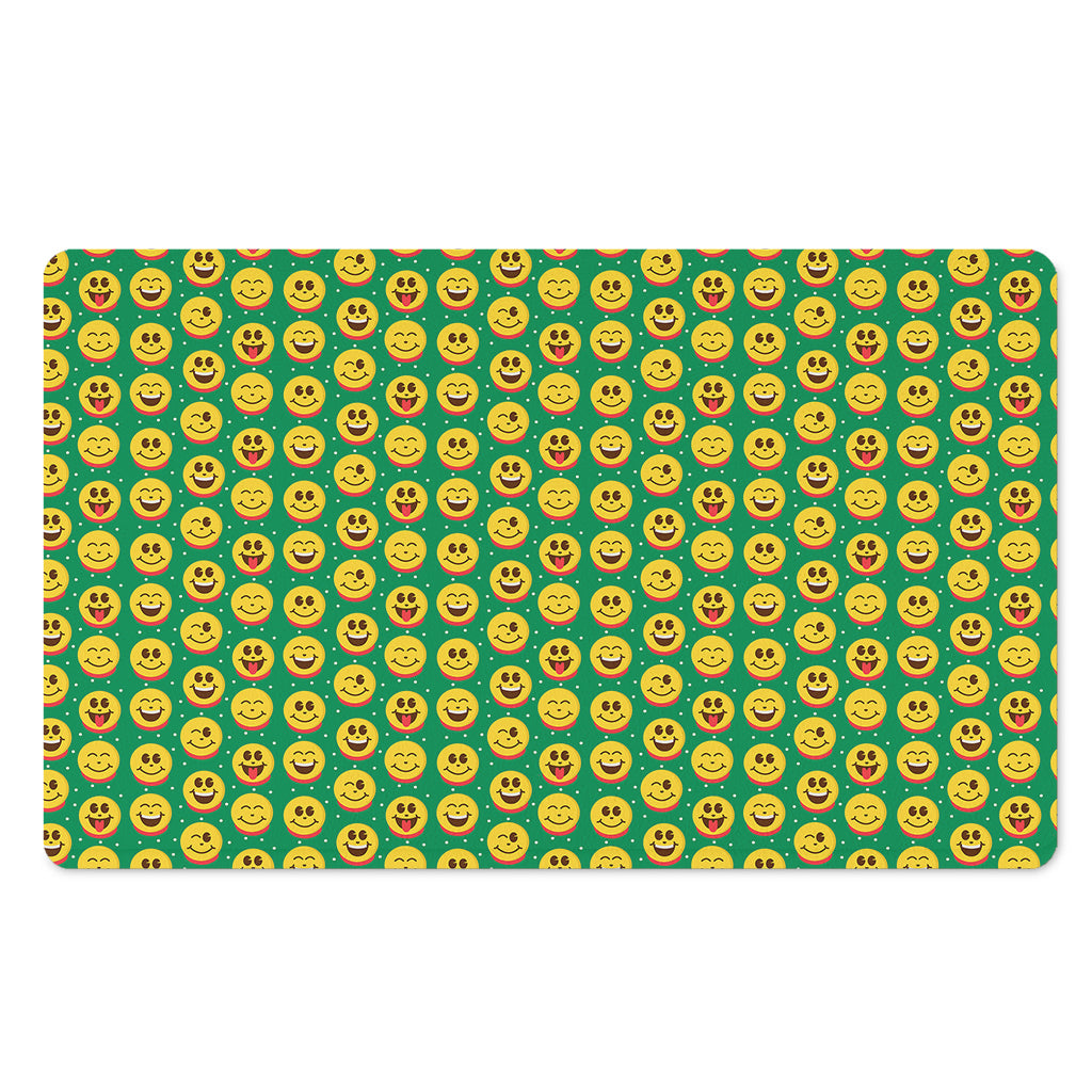 Cute Christmas Emoji Pattern Print Polyester Doormat