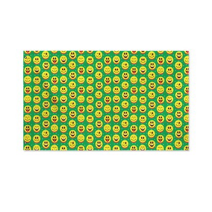 Cute Christmas Emoji Pattern Print Polyester Flag