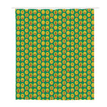 Cute Christmas Emoji Pattern Print Polyester Shower Curtain