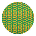 Cute Christmas Emoji Pattern Print Round Blanket