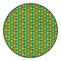 Cute Christmas Emoji Pattern Print Round Floor Mat