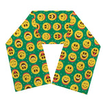 Cute Christmas Emoji Pattern Print Scarf