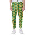 Cute Christmas Emoji Pattern Print Joggers