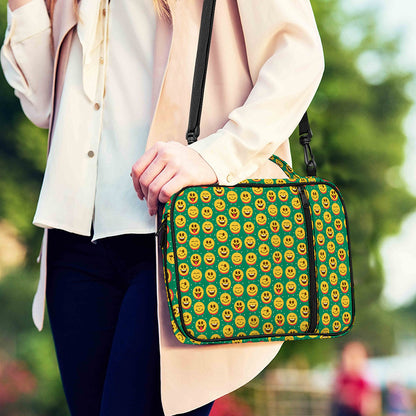 Cute Christmas Emoji Pattern Print Shoulder Strap Bible Bag