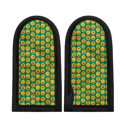 Cute Christmas Emoji Pattern Print Skillet Handle Cover