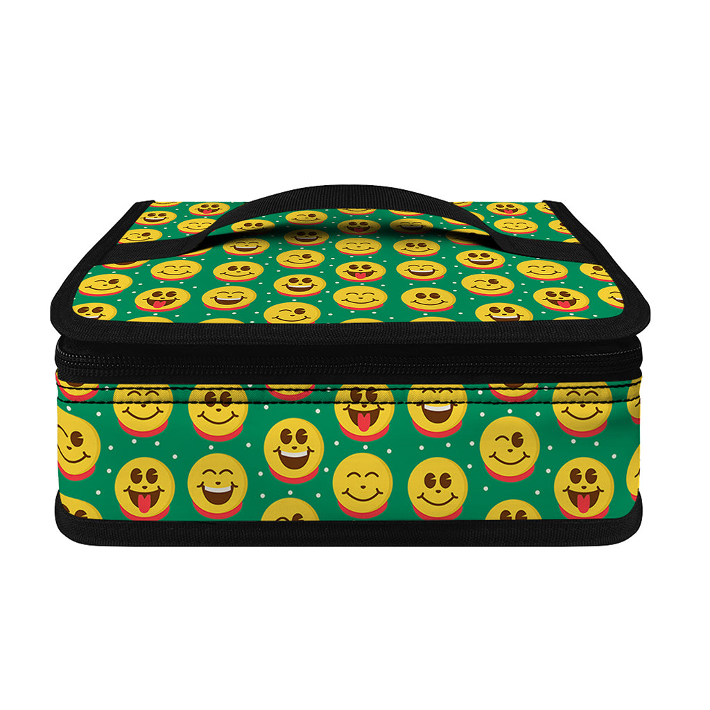 Cute Christmas Emoji Pattern Print Small Lunch Bag