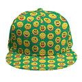 Cute Christmas Emoji Pattern Print Snapback Cap