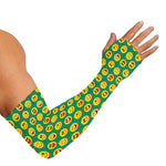 Cute Christmas Emoji Pattern Print Sun Protection Arm Sleeves