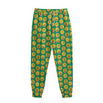 Cute Christmas Emoji Pattern Print Sweatpants