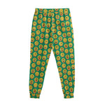 Cute Christmas Emoji Pattern Print Sweatpants