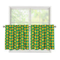 Cute Christmas Emoji Pattern Print Tier Curtains