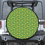 Cute Christmas Emoji Pattern Print Tire Cover