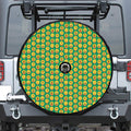 Cute Christmas Emoji Pattern Print Tire Cover With Camera Hole
