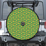Cute Christmas Emoji Pattern Print Tire Cover With Camera Hole