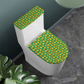 Cute Christmas Emoji Pattern Print Toilet Lid And Tank Cover Set