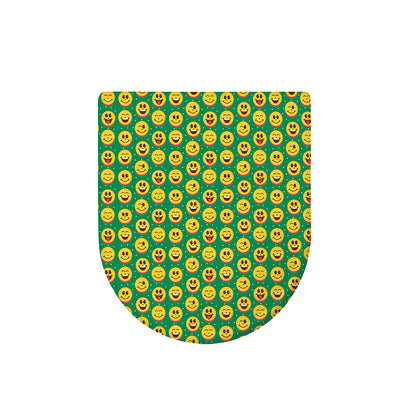 Cute Christmas Emoji Pattern Print Toilet Lid Cover