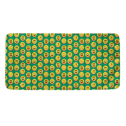Cute Christmas Emoji Pattern Print Towel