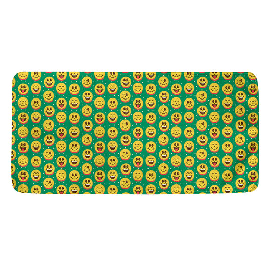 Cute Christmas Emoji Pattern Print Towel