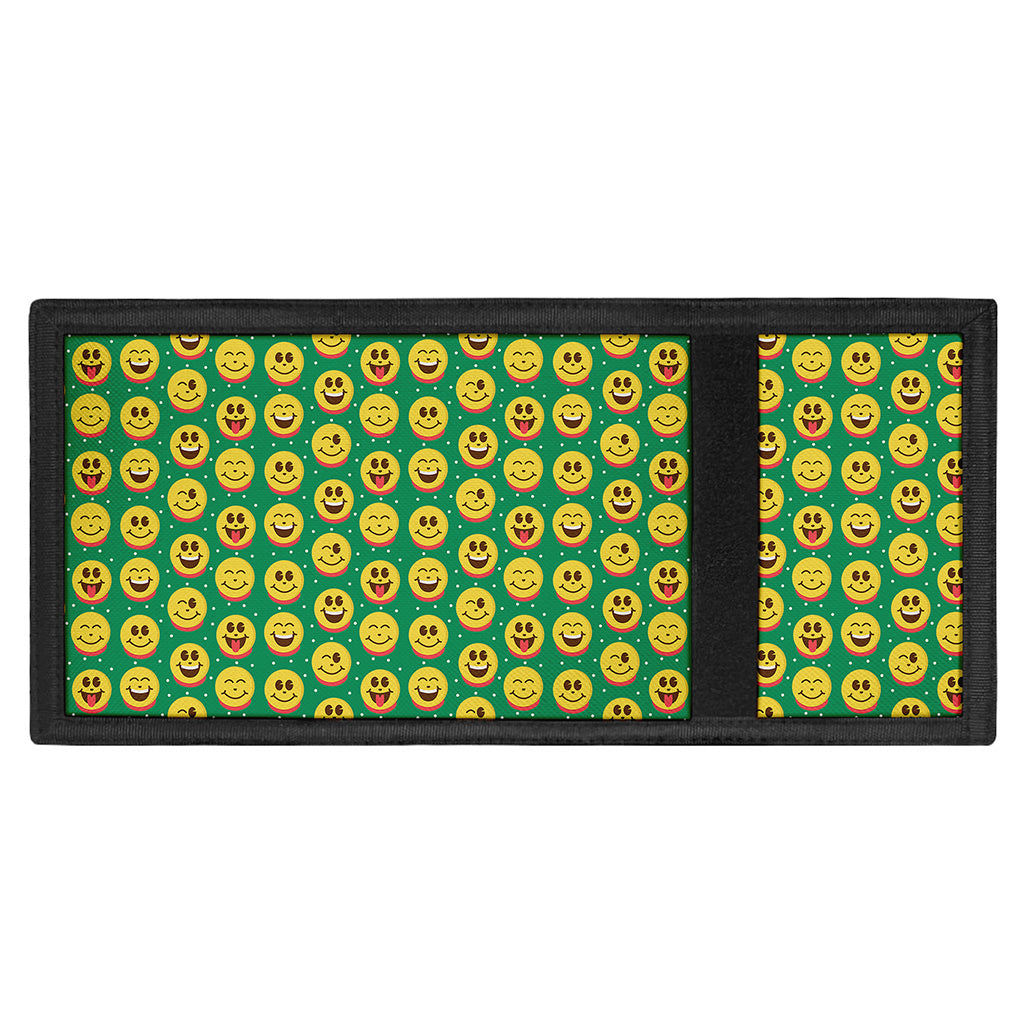 Cute Christmas Emoji Pattern Print Trifold Wallet