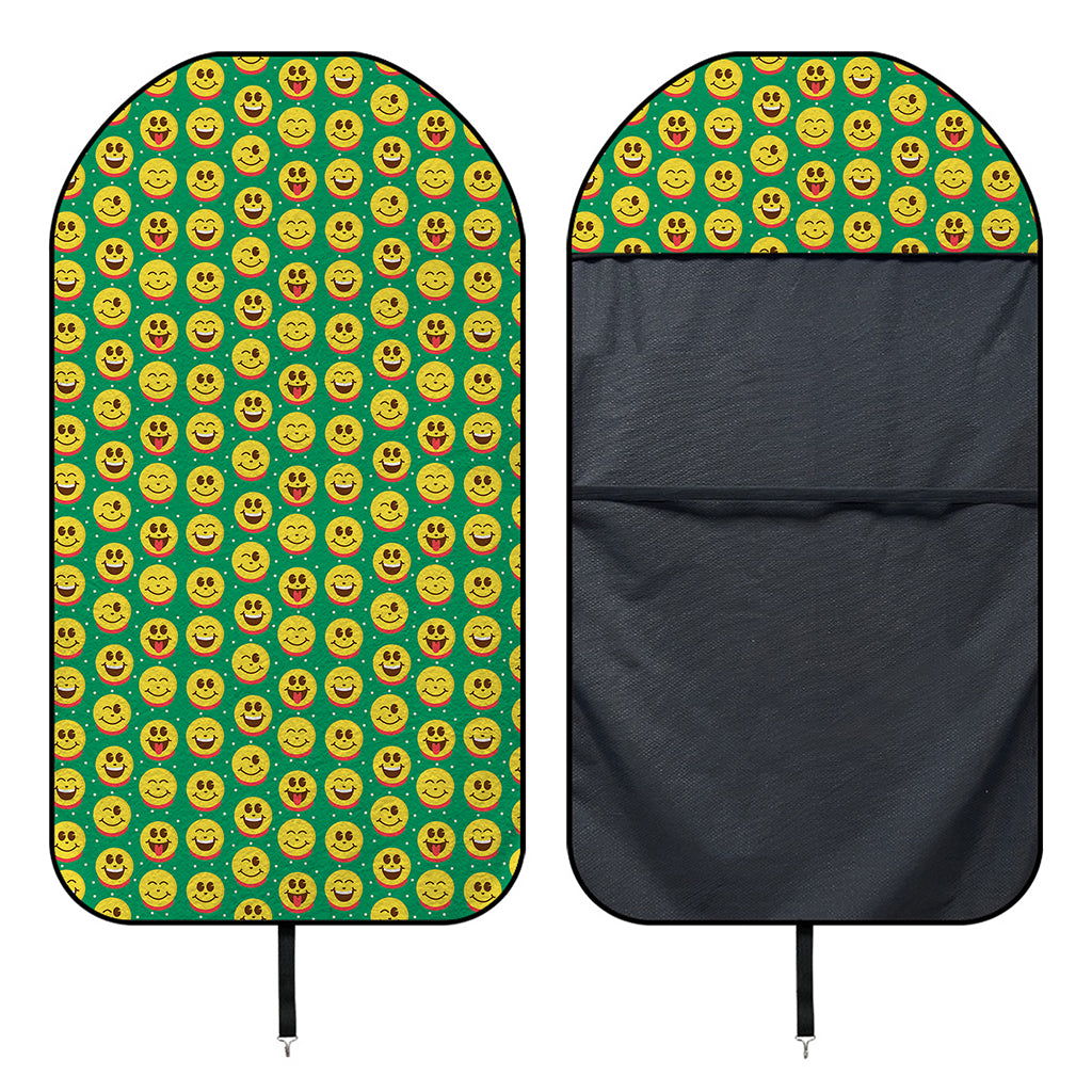 Cute Christmas Emoji Pattern Print Waterproof Car Seat Cover