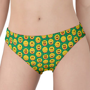 Cute Christmas Emoji Pattern Print Women's Panties