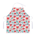 Cute Christmas Poinsettia Pattern Print Adjustable Apron