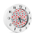 Cute Christmas Poinsettia Pattern Print Alarm Clock