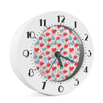 Cute Christmas Poinsettia Pattern Print Alarm Clock