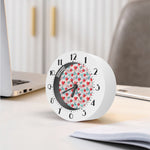 Cute Christmas Poinsettia Pattern Print Alarm Clock