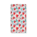 Cute Christmas Poinsettia Pattern Print Baby Crib Sheet