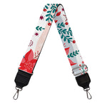 Cute Christmas Poinsettia Pattern Print Bag Strap
