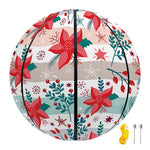 Cute Christmas Poinsettia Pattern Print Basketball