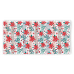Cute Christmas Poinsettia Pattern Print Beach Towel