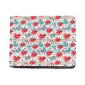 Cute Christmas Poinsettia Pattern Print Bifold Wallet