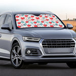 Cute Christmas Poinsettia Pattern Print Car Windshield Sun Shade